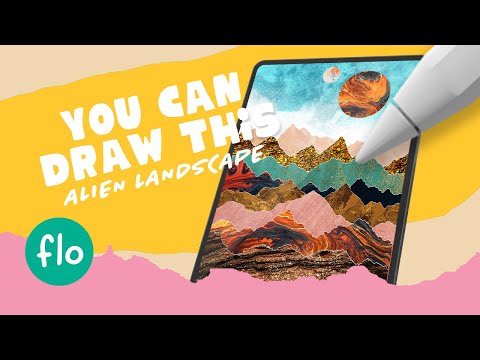 You Can Draw This ALIEN LANDSCAPE in PROCREATE - Photo Collage Tutorial