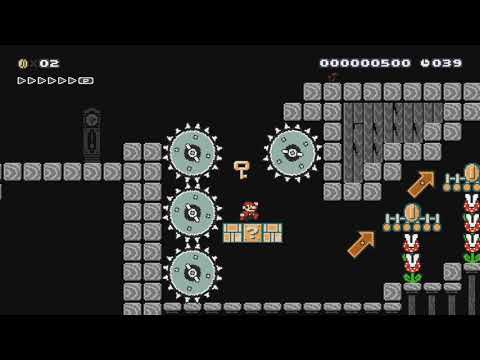 ゴーグルー4　【とてもむずかしい】 (60s)改良 by スピラン♪ゴーグル - Super Mario Maker【Wii U】No Commentary 1bx