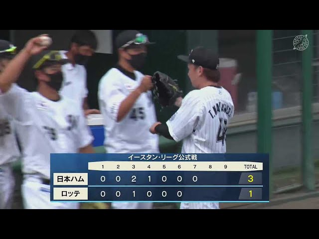 【ファーム】マリーンズ・中村稔 3者連続三振を奪う好リリーフ!! 2021/8/11 M-F(ファーム)