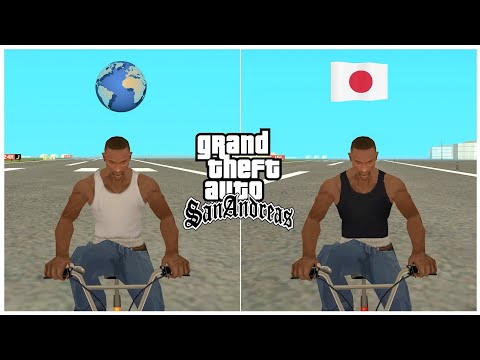 Japanese Version of GTA SAN ANDREAS was Different! (Comparison)