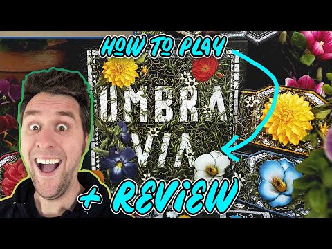 Umbra Via Review & How to Play | Tile Laying and Blind Bidding with Flowers!