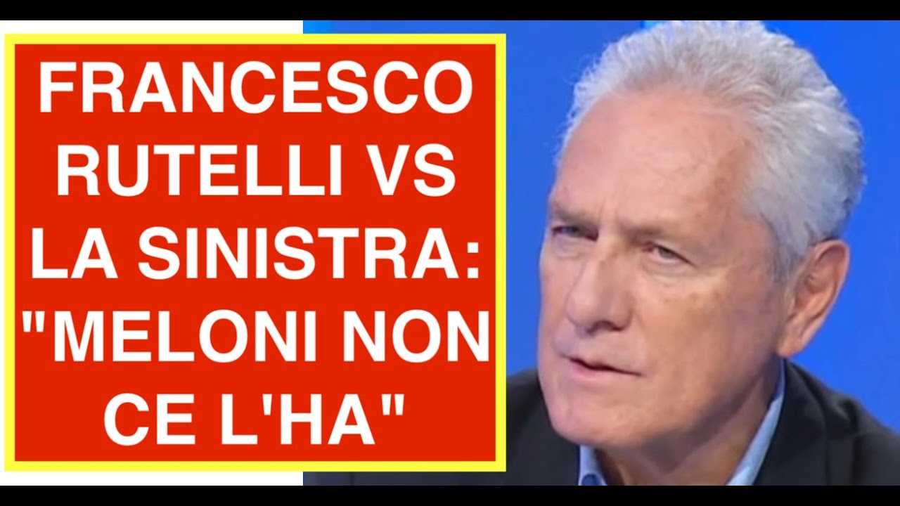 FRANCESCO RUTELLI VS LA SINISTRA: "MELONI NON CE L'HA"