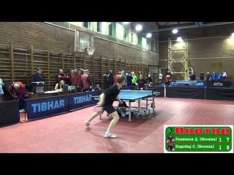 Dmitriy RAZINKOV vs Sergey PODOBED Raubichi, Belarus Open Championship 2012 Table Tennis