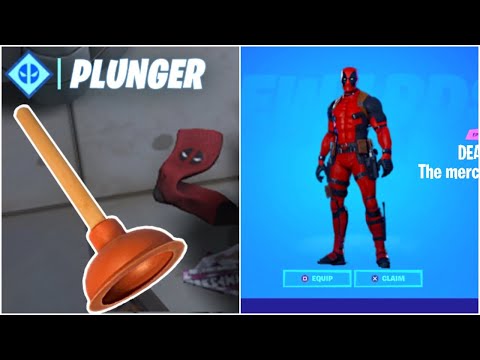 "Find Deadpool's Toilet Plunger" and Destroy Toilets LOCATIONS in Fortnite Deadpool Challenges!