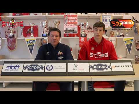 Pre-partita Pompea Mantova - Roseto Sharks con coach Finelli e Sarto