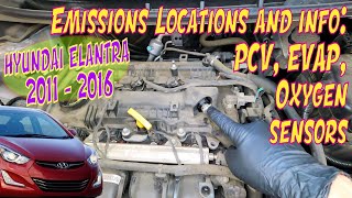 ⫷ Hyundai Elantra 1.8l Emissions Locations: PCV, Oxygen Sensors, Evap, + More. & info. '11 - '16 ⫸