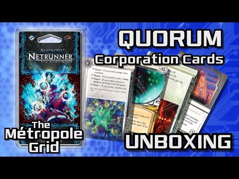 Netrunner Unboxing: Quorum - Corporation Cards