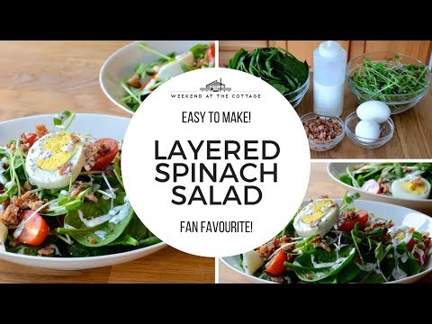 LAYERED SPINACH SALAD recipe! | Easy! Tasty!
