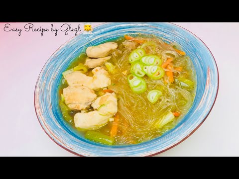 How to cook Glass Noodles Chicken Soup in easiest way?! Easy Recipe by Glezl