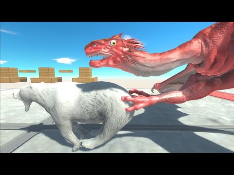 The escape of the units from wyvern bird - Animal Revolt Battle Simulator