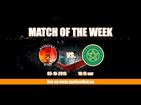 Zaalvoetbal wedstrijd 't Knooppunt - Groene ster 3 oktober 2015