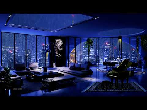 Spend Your Night In This Luxury Apartment In Paris City Eiffel Tower | Rain Sounds  | 8 Hours 4K