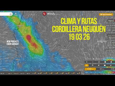 Clima y rutas cordillera Neuquen 19 03 26