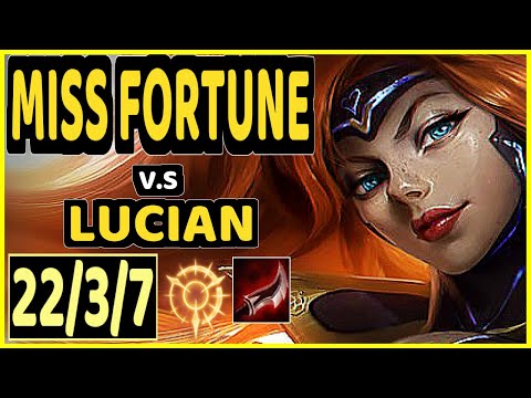 TITAN (MISS FORTUNE) vs LUCIAN - QUADRAKILL 22/3/7 KDA BOTTOM ADC CHALLENGER GAMEPLAY - BR