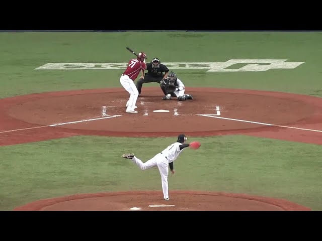 【3回表】絶妙なコースに!! バファローズ・松葉がイーグルス・ペゲーロを見逃し三振に仕留める!! 2016/9/27 Bs-E