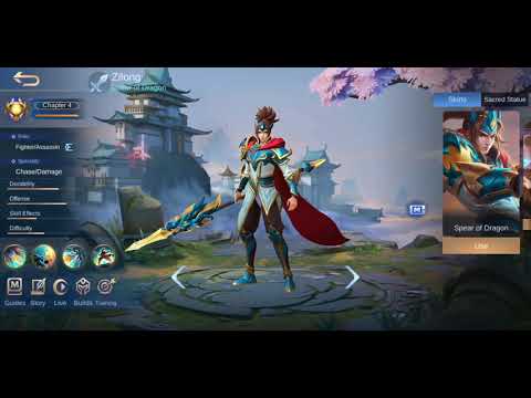 first character of zilong:  mobile legend