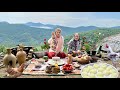 Daily Village Life IRAN Baking Bread And Cooking Lamb Leg Abgoosht