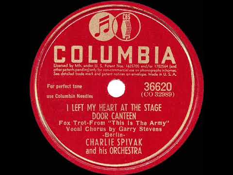 1942 HITS ARCHIVE: I Left My Heart At The Stage Door Canteen - Charlie Spivak (Garry Stevens, vocal)