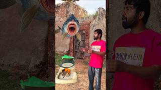 THIS FISH WILL TAKE MY LIFE! 😱 vs tractor #shorts #cartoon #food