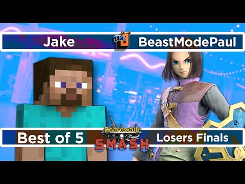Jake (Steve) vs BeastModePaul (Hero/Sephiroth) Boardwalk Smash #28 Losers Finals - SSBU