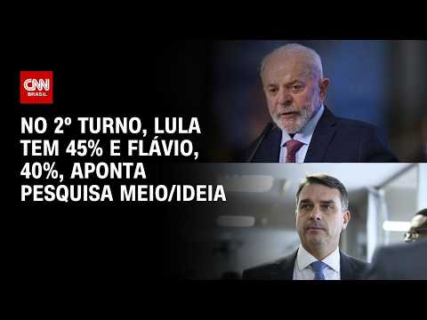 Eleições 2026: Lula tem 45% e Flávio, 40%, aponta pesquisa Meio/Ideia | CNN 360º