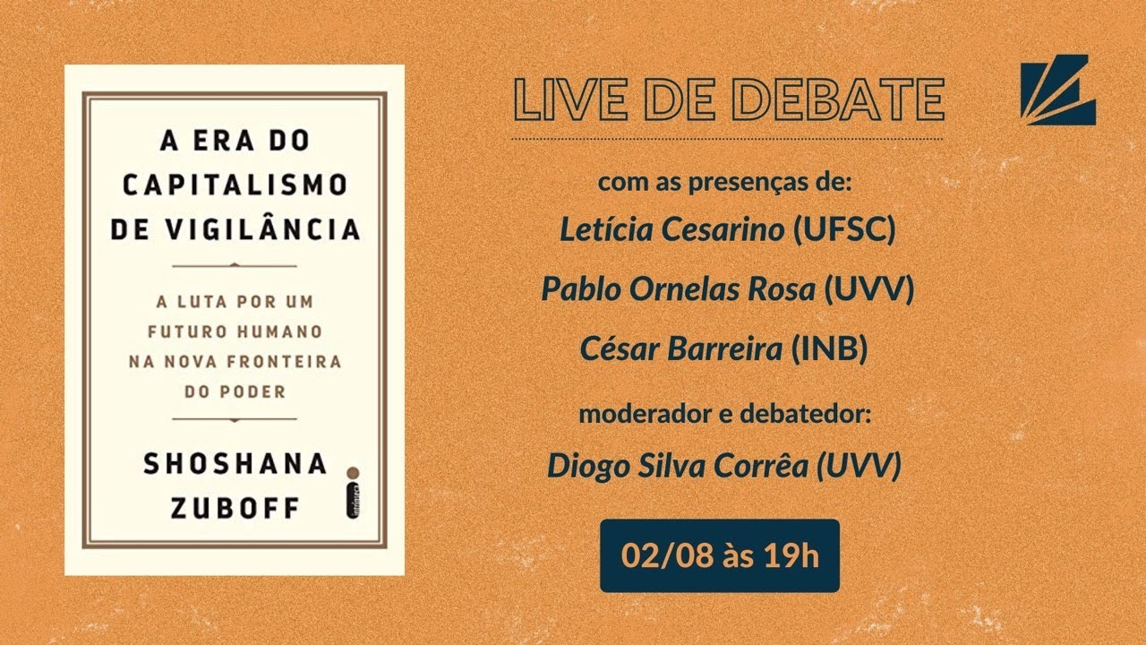 Live sobre A Era do Capitalismo de Vigilância