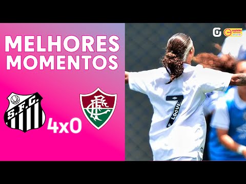 GOLEADA DO PEIXE! Santos 4 x 0 Fluminense | Melhores Momentos | Copinha Feminina Sicredi