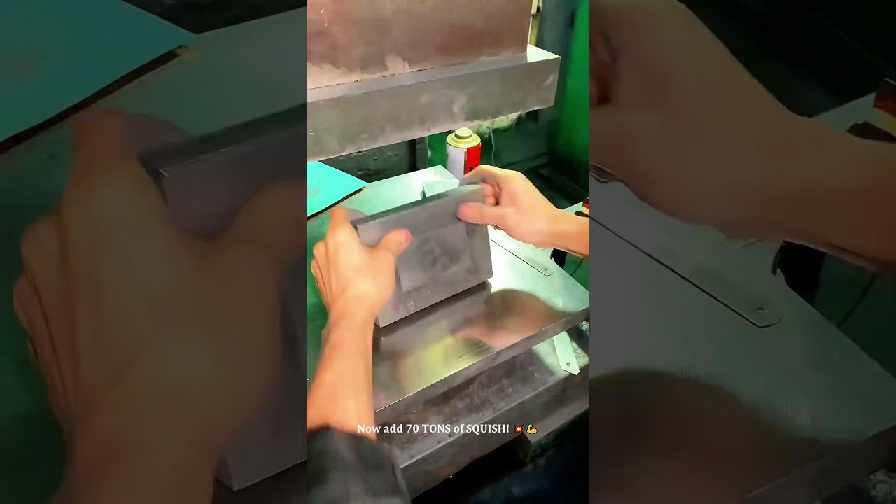 They Turned DUST into METAL?! 🤯 70 Tons of Pure Satisfaction! #manufacturing #hydraulicpress