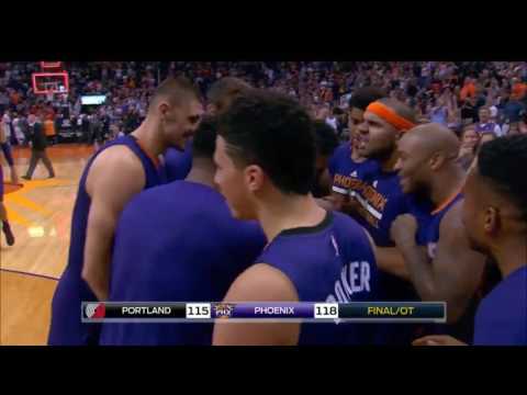 Eric Bledsoe 3-pointers in OT | Blazers vs Suns | November 2, 2016 | 2016-17 NBA Season