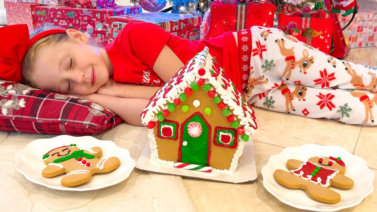 Новогодняя песня для детей про Настю. Christmas song for kids about Nastya and Santa Claus