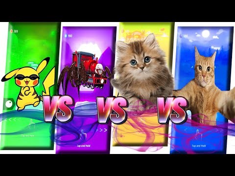 Oppa Pika Style - Choo Choo Charles - Cute Cat - Funny Cat Crazy Frog 😎 Tiles Hop EDM Rush!