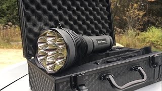 10,500 Lumens PowerTac Destroyer Flashlight Review: Searchlight with the MOST Lumens I&#39;ve Ever Used