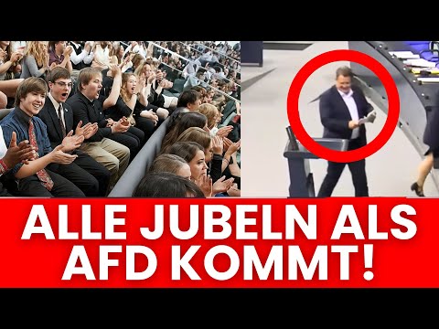 Suddenly everyone cheers when it's finally the AfD's turn!