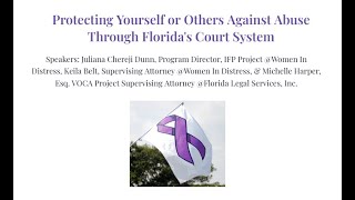 Protecting Yourself or Others Against Abuse Through Florida's Court System