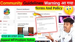 youtube video removed terms of service violation | How To Appeal YouTu