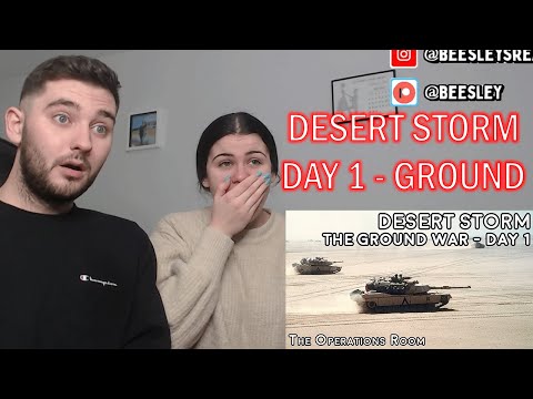British Couple Reacts to Desert Storm - The Ground War, Day 1 - Crush the Saddam Line - Animated