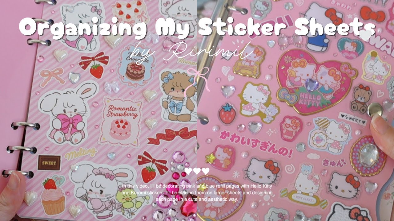 かわいすぎて無理🥺💕大きめリフィルのシール帳作りが沼すぎた(ASMR)