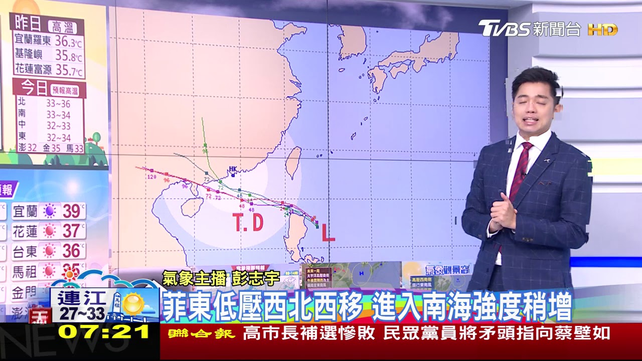 低氣壓發展中!北部酷熱、東部恆春雨 午後防雷雨