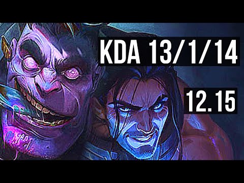 DR. MUNDO vs SYLAS (MID) | 13/1/14, 6 solo kills, Legendary, 800+ games | NA Master | 12.15