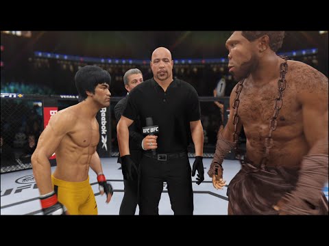Bruce Lee vs. Primitive Human - EA Sports UFC 4 - Epic Fight 🔥🐲