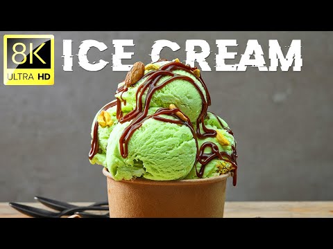 Delicious Ice Cream Collection in 8K ULTRA HD (60 FPS) | Satisfying Film With Relaxation Music
