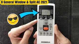 O General AC Remote Functions Explained | Window and Split AC Remote Settings🔥🔥