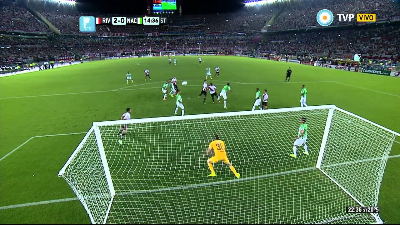 Gol de Pezzella. River 2 - Atlético Nacional 0 | Final Copa Sudamericana 2014