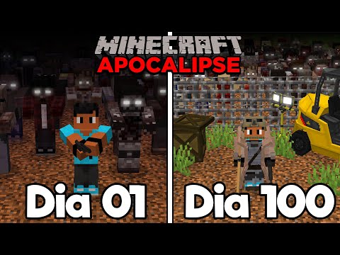 SOBREVIVI 100 DIAS NO APOCALIPSE ZUMBI NO MINECRAFT O FILME