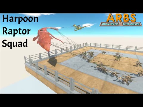 Harpoon Raptor Squad vs Strong Units in Sky Arena |Animal Revolt Battle Simulator