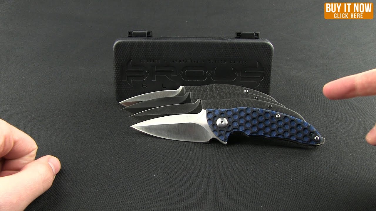 Brous Blades Caliber Flipper Liner Lock Knife Carbon Fiber (3" Satin)