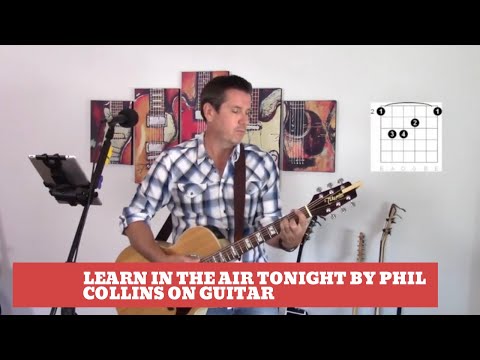 How to play In The Air Tonight By Phil Collins on guitar (Easy Guitar lesson and Cover)