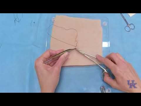 Running subcuticular stitch (closing skin incision)
