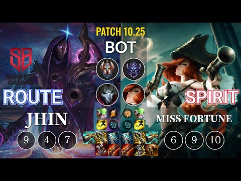 SB Route Jhin vs Spirit Miss Fortune Bot - KR Patch 10.25
