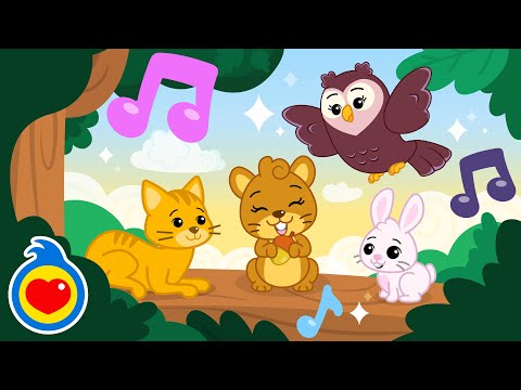 1, 2, 3 Animais 🦉 🐰 | Música Infantil com Um Herói do Coração ❤️